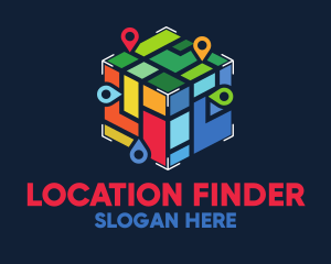 Locator Cube logo design