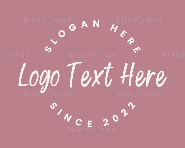 Round Handwritten Business Logo