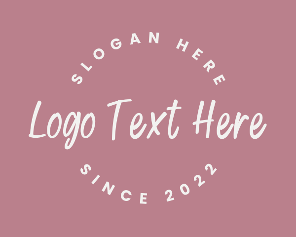 Makeup - Round Handwritten Business logo design