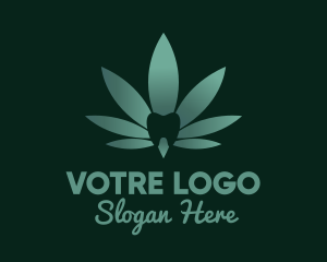 Molar - Dental Tooth Cannabis logo design