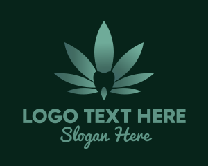 Dental Clinic - Dental Tooth Cannabis logo design