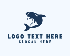 Fishing - Shark Fish Animal logo design