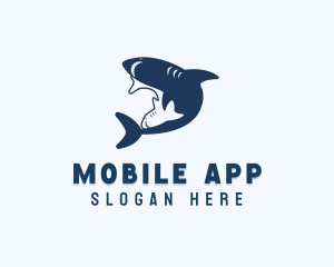 Aquarium - Shark Fish Animal logo design