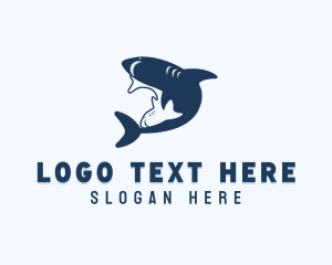 Aquarium - Shark Fish Animal logo design