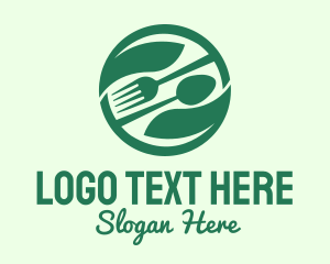 Fork - Green Organic Restaurant logo design