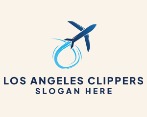 Pilot Cap - Blue Airplane Pilot logo design