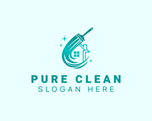 Residential Home Cleaning logo design