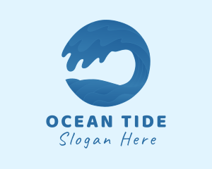 Tide - Beach Surf Wave logo design