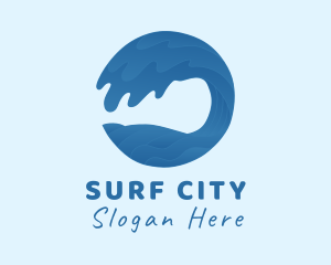 Beach Surf Wave logo design