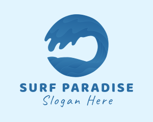 Beach Surf Wave logo design