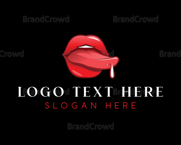 Sexy Tongue Lips Logo