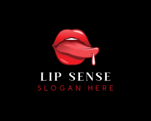 Sexy Tongue Lips logo design