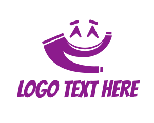 Purple - Happy Smile Pants logo design