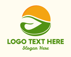 Organic Food - Sun Leaf Ecology logo design