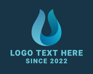 Fluid - 3D Water Sanitation logo design