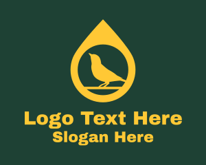 Yellow Silhouette Bird House Logo