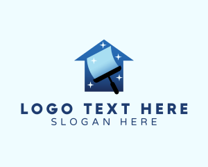 Cleaning - Clean House Squeegee logo design