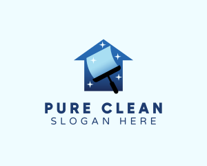 Clean Home Squeegee logo design