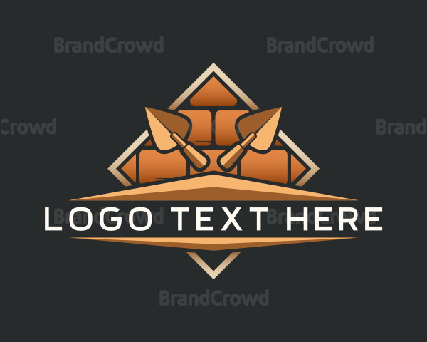 Bricklaying Masonry Contractor Logo