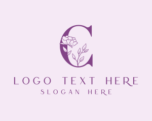 Makeup - Flower Cosmetic Letter C logo design