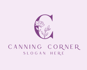 Flower Cosmetic Letter C logo design