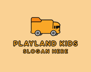 Folder School Bus logo design