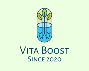 Vitamin - Herbal Medicinal Plant logo design