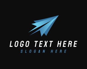 Paper Plane - Logistics Plane Courier logo design