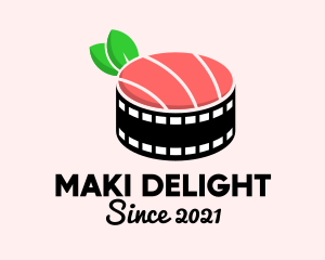 Film Reel Sushi  logo design