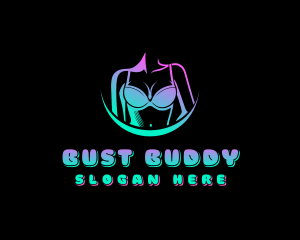 Bust - Sexy Breast Fetish logo design