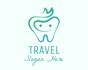 Toothbrush - Smiling Dental Tooth logo design