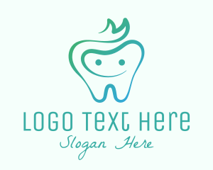Toothbrush - Smiling Dental Tooth logo design
