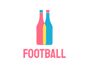 Cocktail - Colorful Wine Bottle logo design