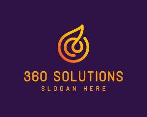 Modern Golden Flame logo design