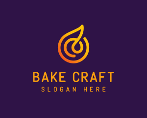 Modern Golden Flame logo design