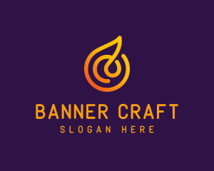 Modern Golden Flame logo design