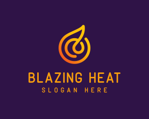 Flammable - Modern Golden Flame logo design