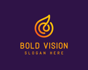 Modern Golden Flame logo design