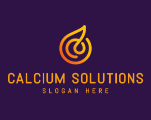 Modern Golden Flame logo design