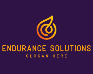 Modern Golden Flame logo design