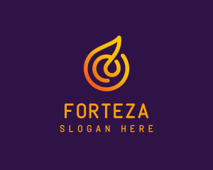 Modern Golden Flame logo design