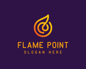 Modern Golden Flame logo design