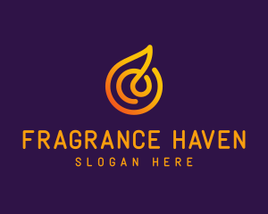 Modern Golden Flame logo design