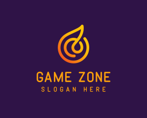 Modern Golden Flame logo design