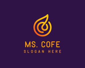 Modern Golden Flame logo design