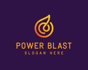 Modern Golden Flame logo design