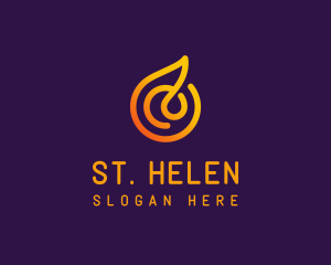 Modern Golden Flame logo design