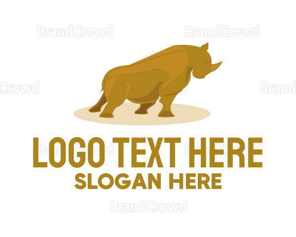Gold Rhino Safari Logo