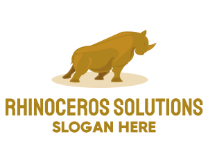 Gold Rhino Safari logo design