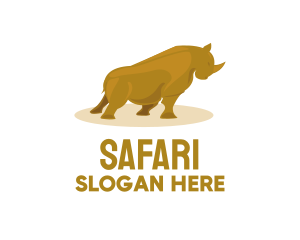 Gold Rhino Safari logo design
